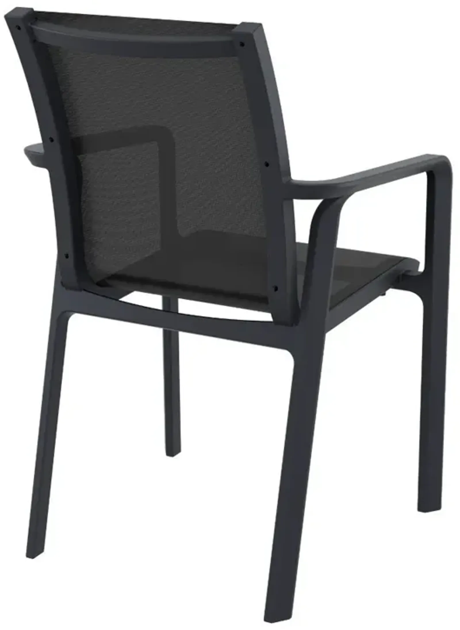 Compamia Pacific Black Sling Arm Patio Chair