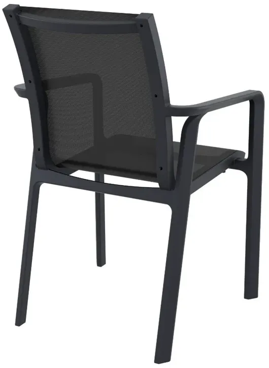 PACIFIC SLING ARM CHAIR BLACK FRAME BLACK SLING