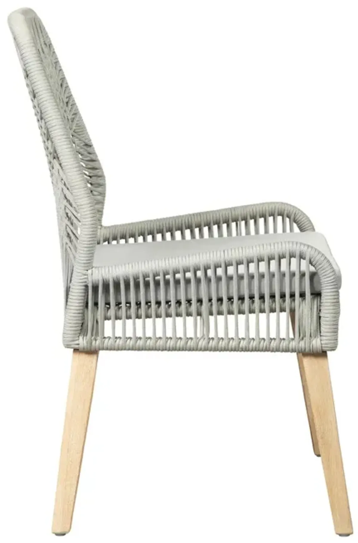 Nakia Woven Rope Dining Side Chairs Grey