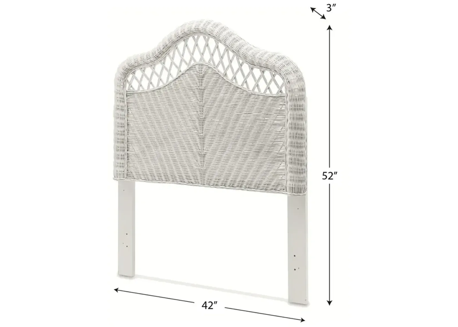 Seawinds Santa Cruz Twin Headboard White Finish