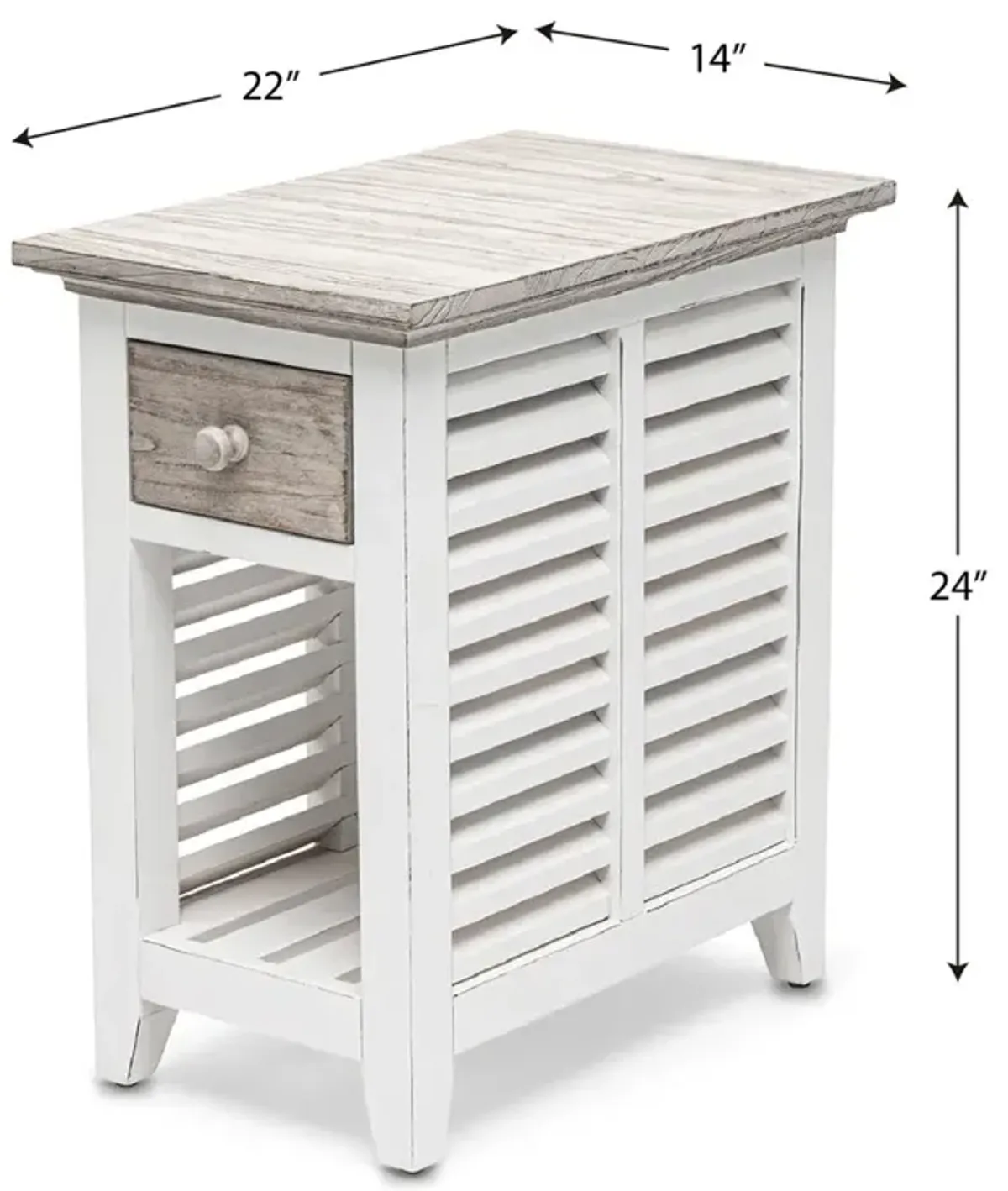 Seawinds Islamorada Chairside Table Dapple Grey Finish