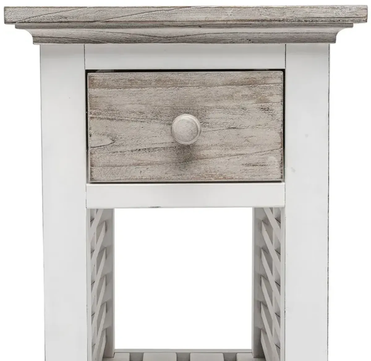 Seawinds Islamorada Chairside Table Dapple Grey Finish