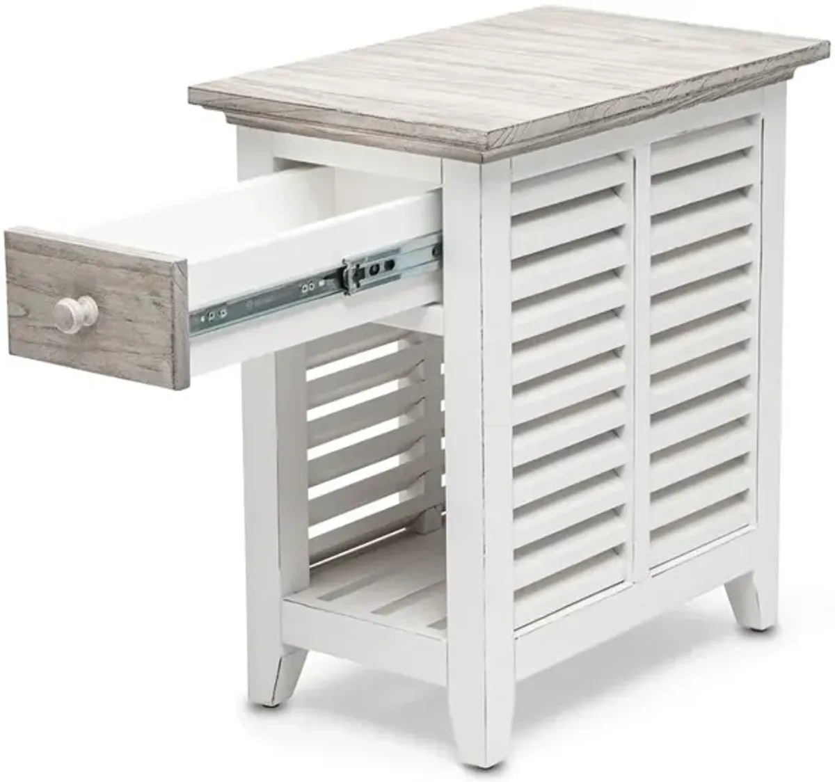 Seawinds Islamorada Chairside Table Dapple Grey Finish