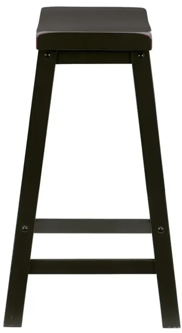 Powell Antique Black with Sand Through Terra Cotta Counter Stool