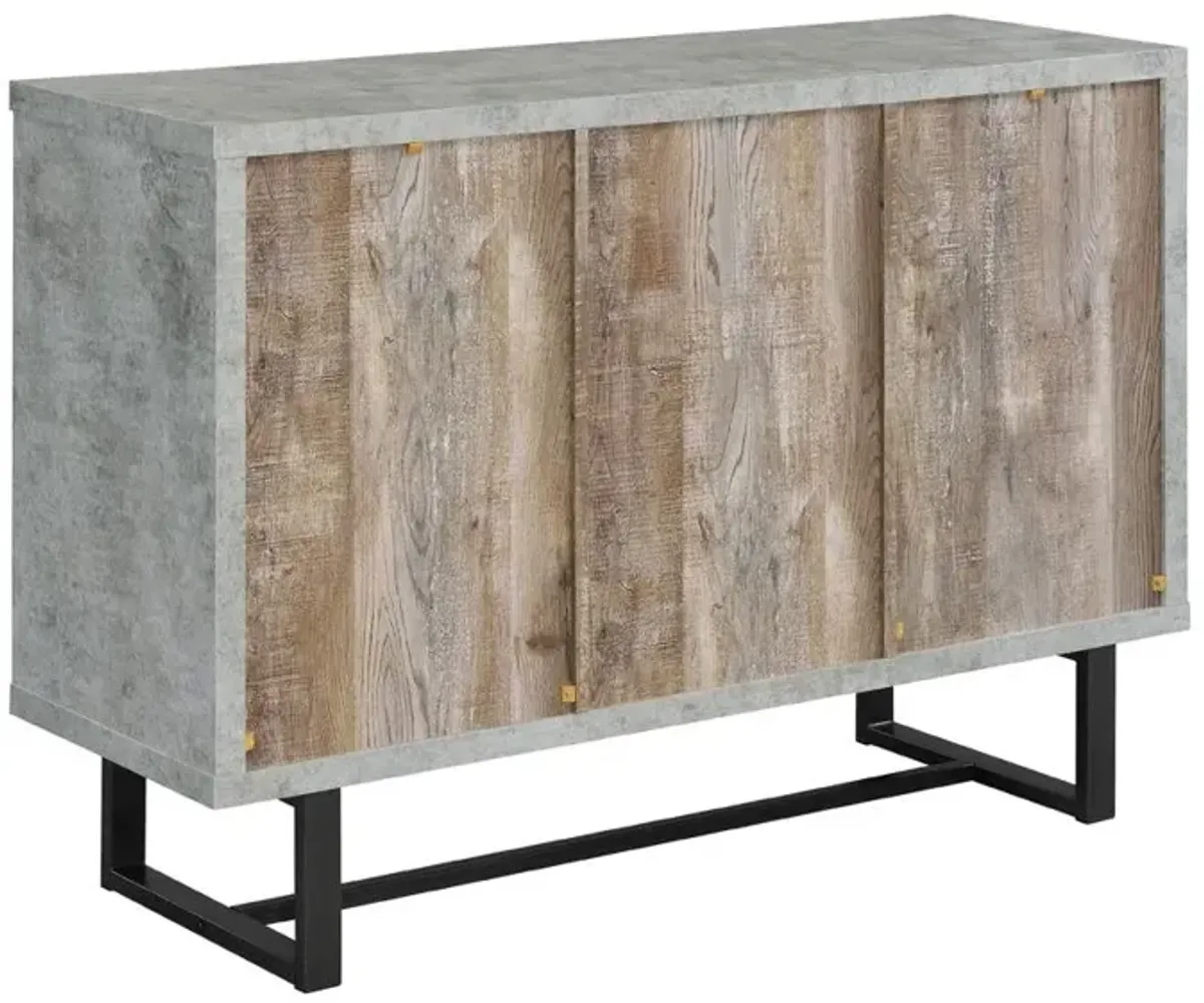 Coaster Abelardo 3-Drawer Engineered Wood Cabinet Weathered Oak