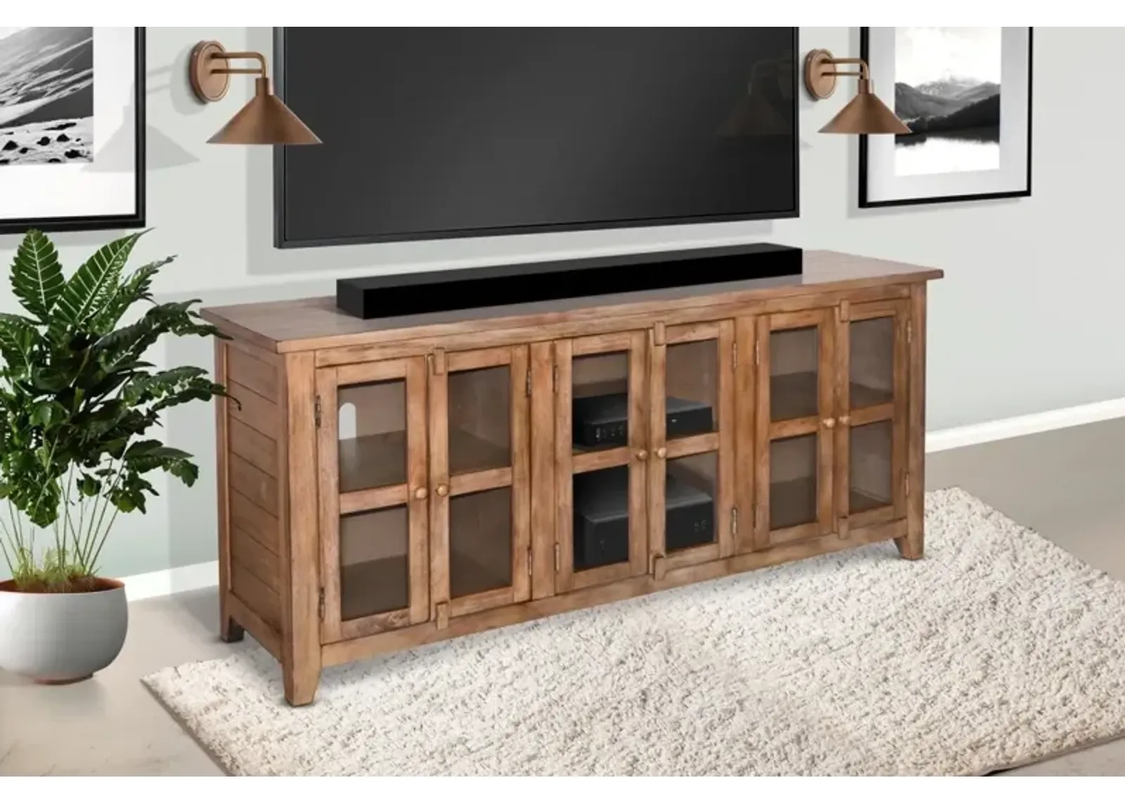 Sunny Designs Doe Valley Buckskin 70 Inch TV Stand Console