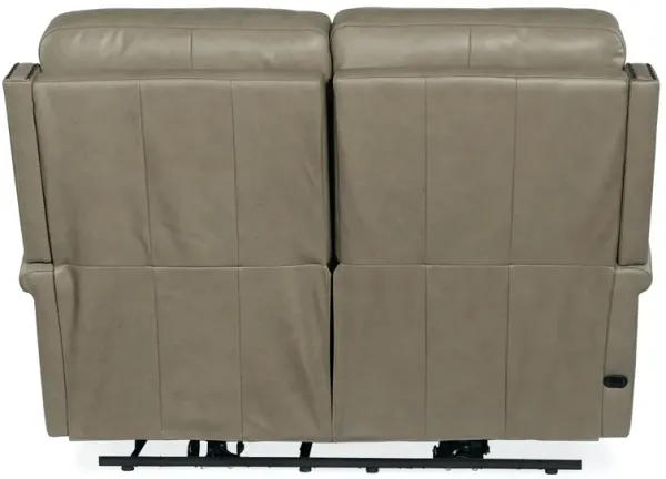 Hooker Furniture Vaughn Shattered Stone Zero Gravity Leather Loveseat with Power Headrest