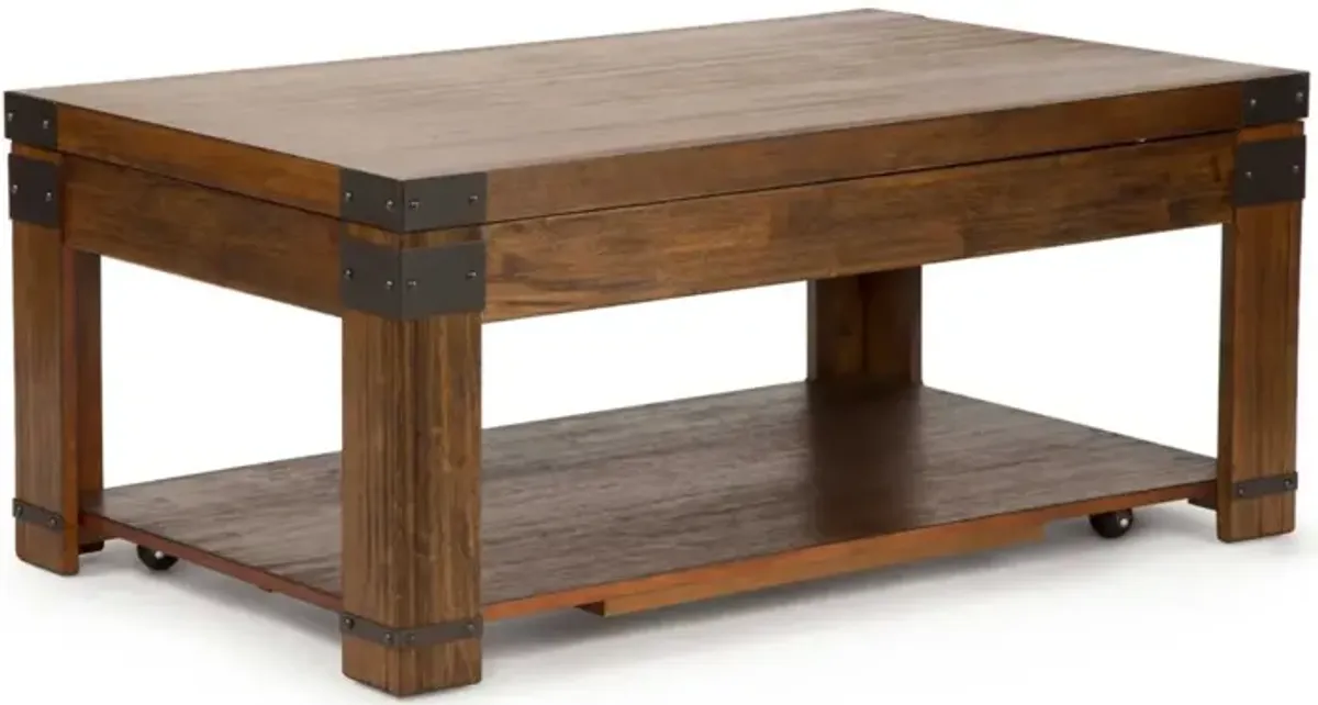 Steve Silver Arusha Lift-Top Cocktail Table In Medium Cherry