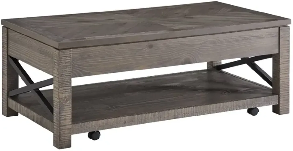 Steve Silver Dexter Lift-Top Cocktail Table In Driftwood