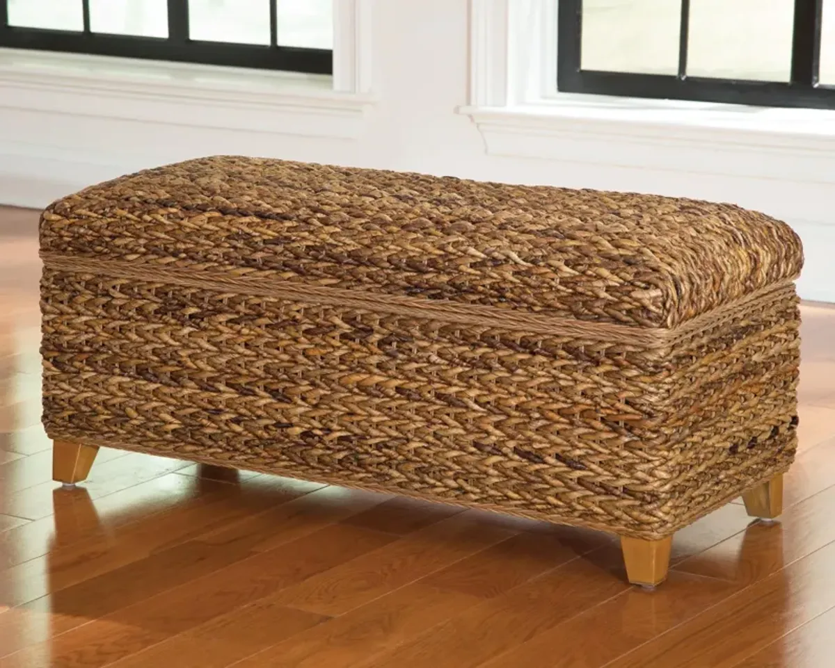 Coaster Laughton Storage Bench Amber