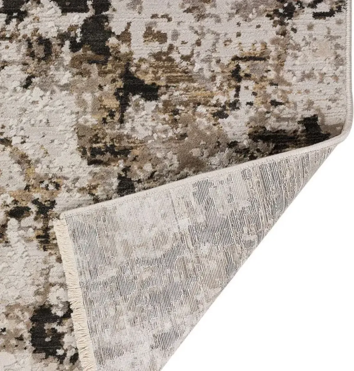 Dalyn Distressed Chic Abstract Artisan 5'X8' Area Rug in Monochrome Palette