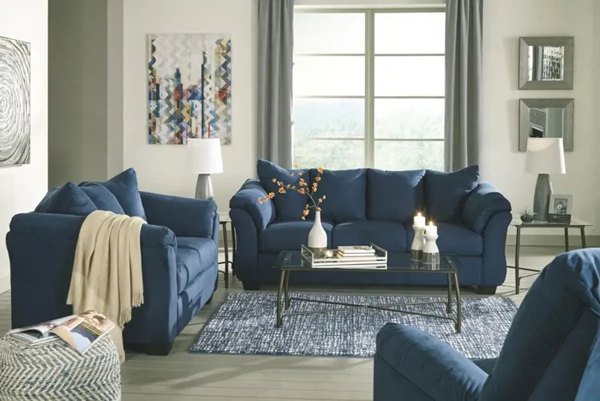 Ashley Darcy Blue Loveseat