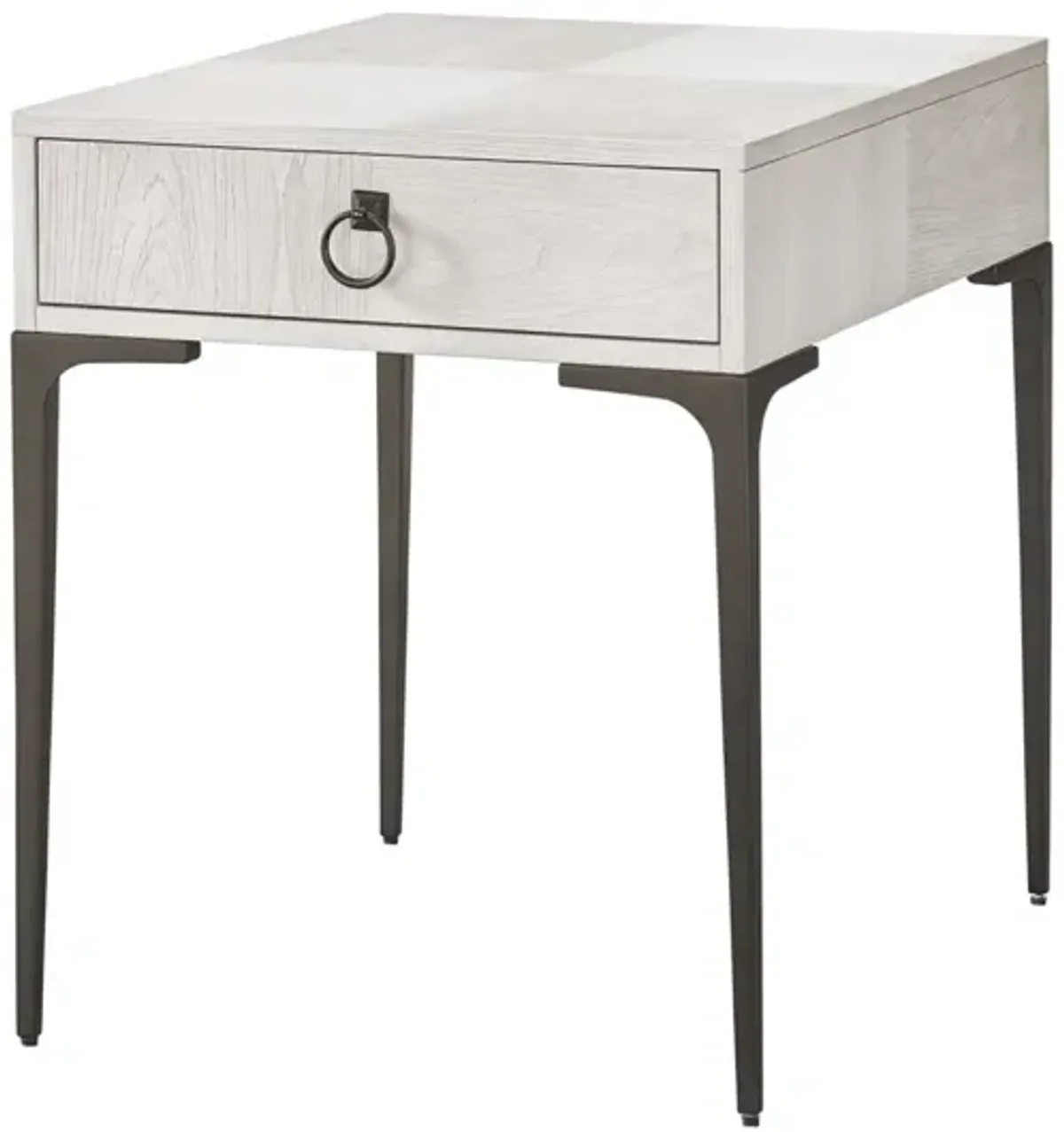 Universal Dahlia Dark Gray/Light Gray Square End Table