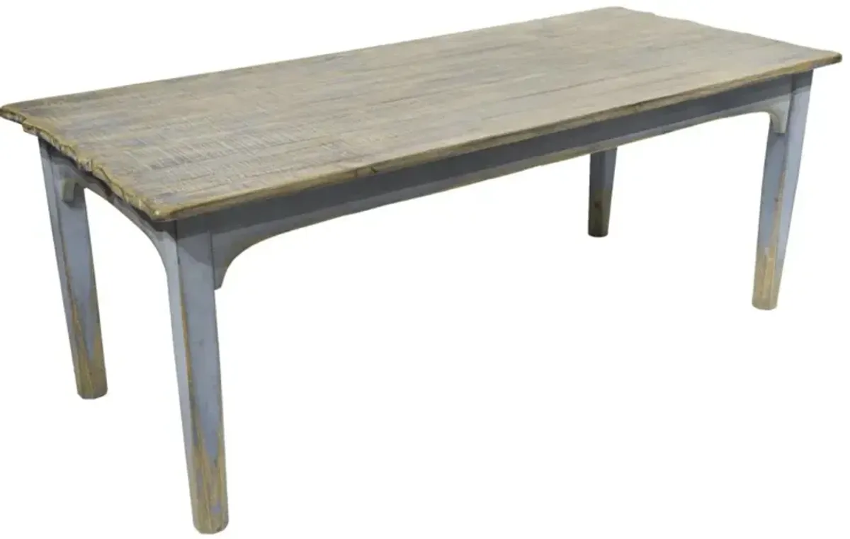 Nest Home Antique Blue Top & Distressed Light Blue Base Amelia Dining Table