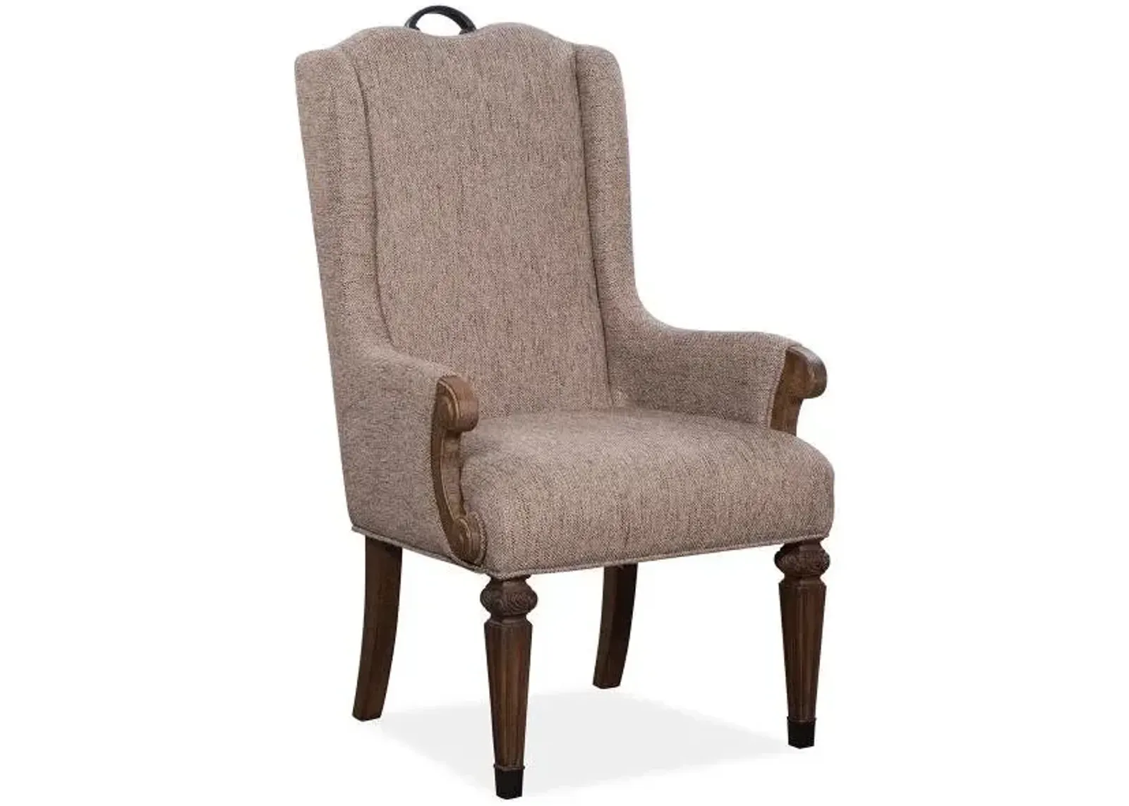 Magnussen Wood Upholstered Host Arm Chair Durango