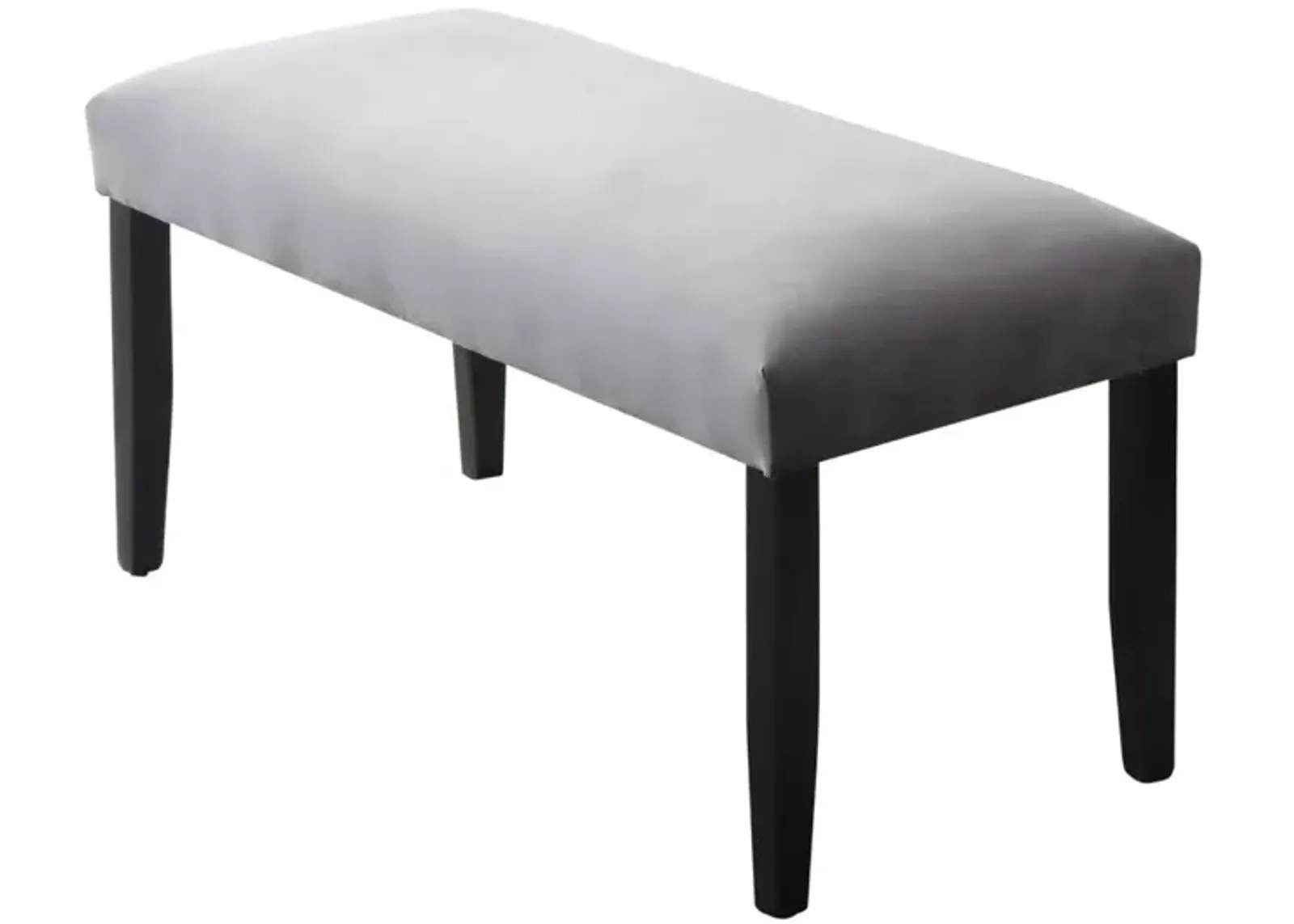 Steve Silver Napoli Dining Bench Gray Velvet