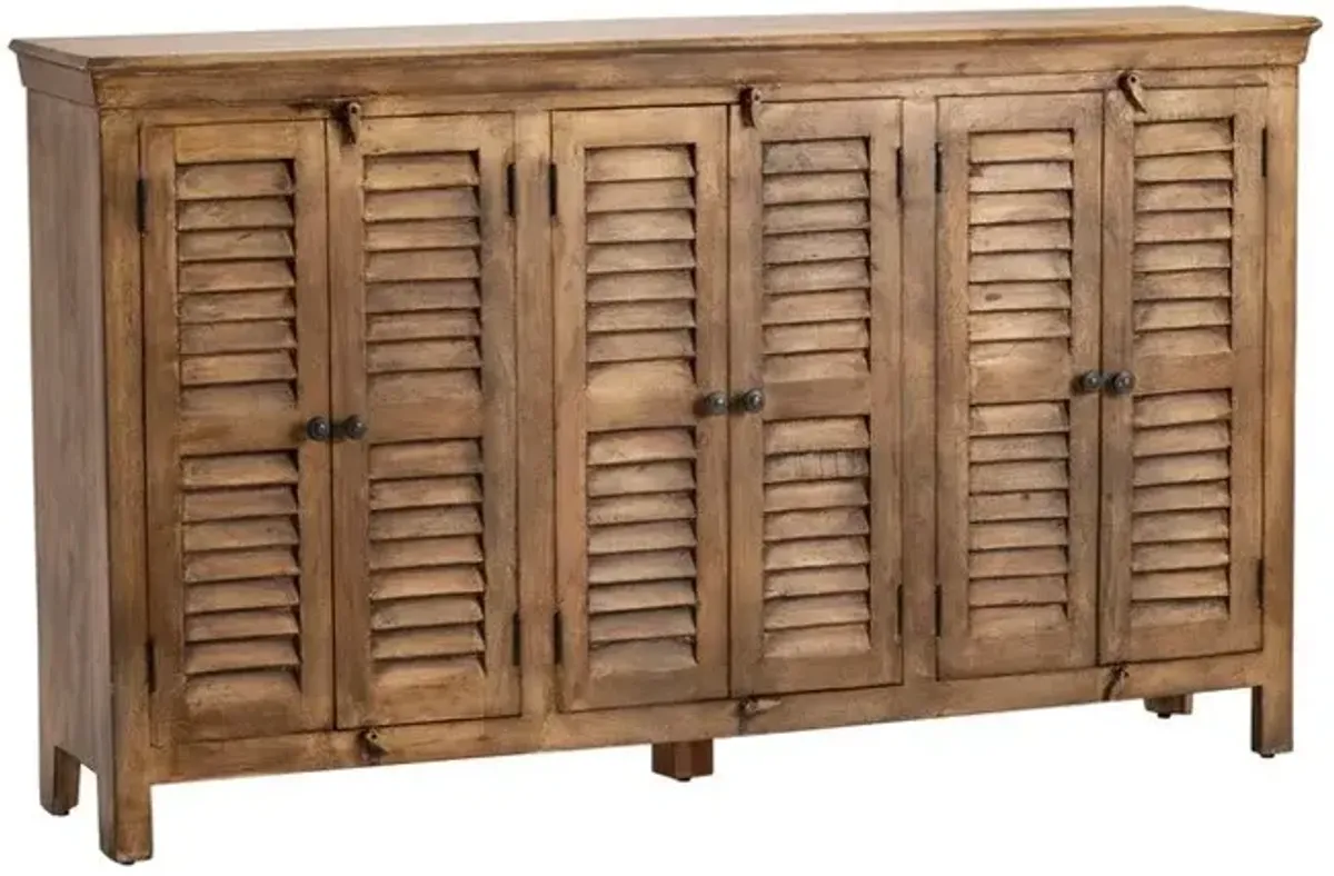 Crestview Bengal Manor Mango Wood Grey Sideboard