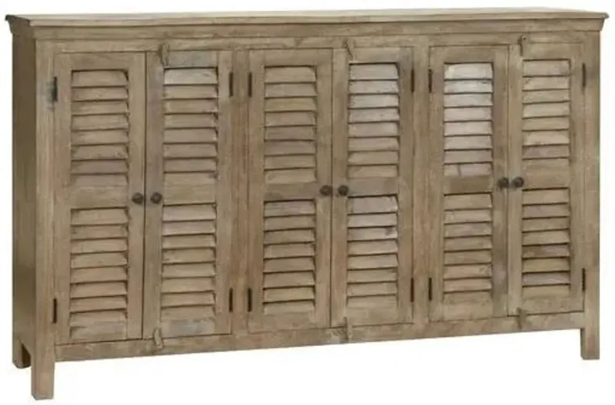 Crestview Bengal Manor Mango Wood Grey Sideboard