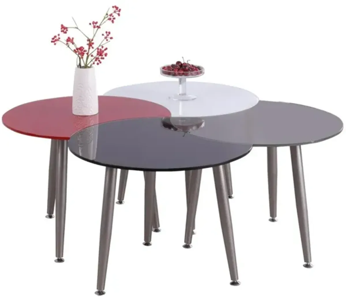 Chintaly Contemporary Multi-Color Four Table Cocktail Set