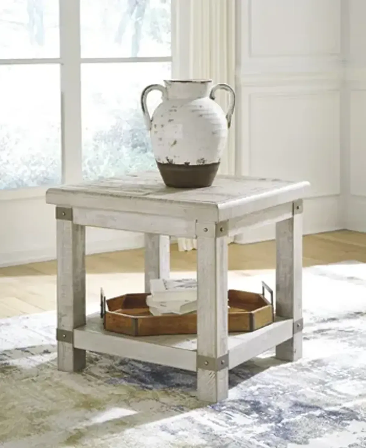 Ashley Carynhurst Whitewash Gray End Table