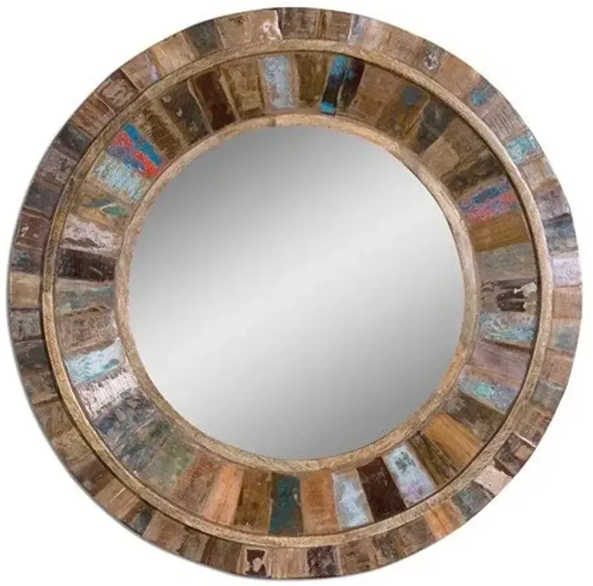 Uttermost Jeremiah Round Wood Mirror