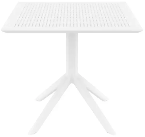 Compamia 31 Inch Outdoor Sky Square Dining Table White
