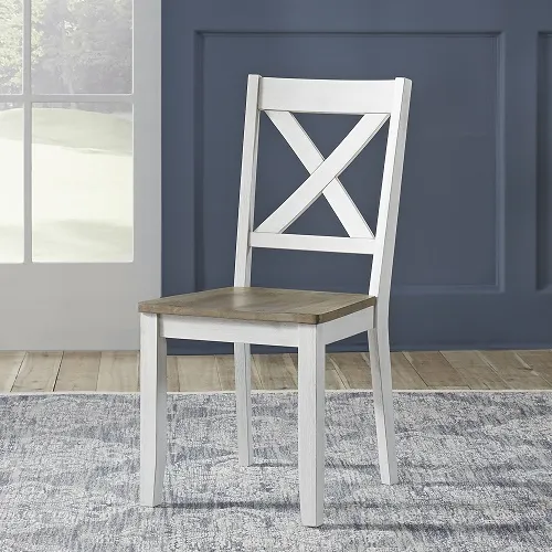 LAKESHORE X BACK SIDE CHAIR - WHITE