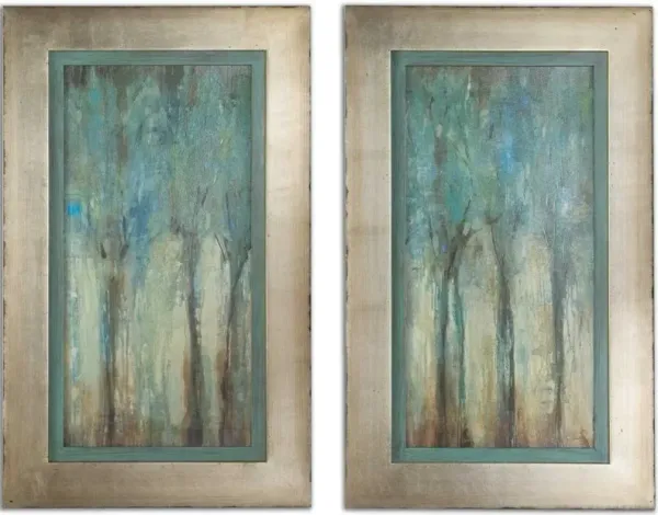 Uttermost Whispering Wind 2-Piece Blue Framed Art