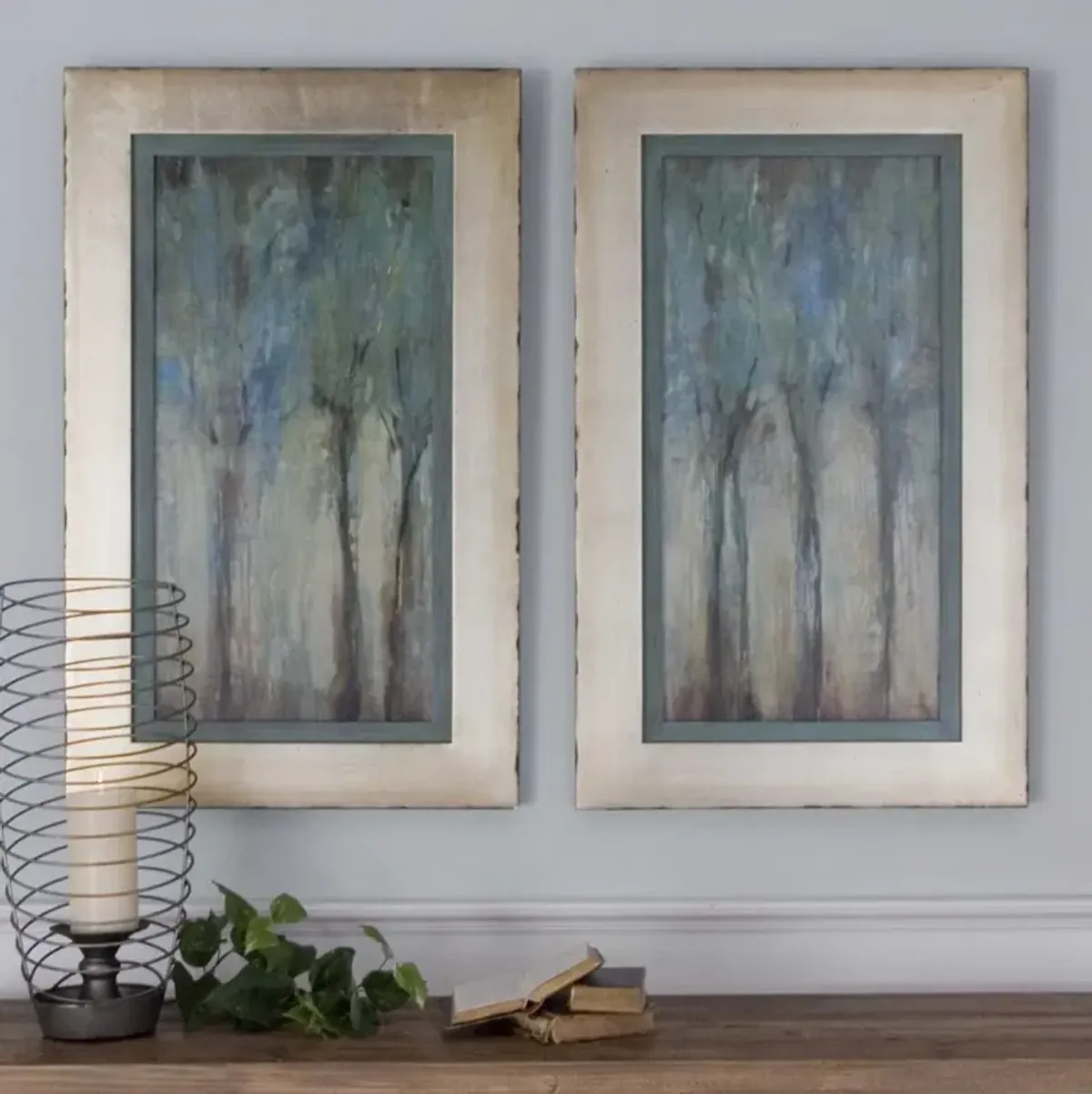 Uttermost Whispering Wind 2-Piece Blue Framed Art