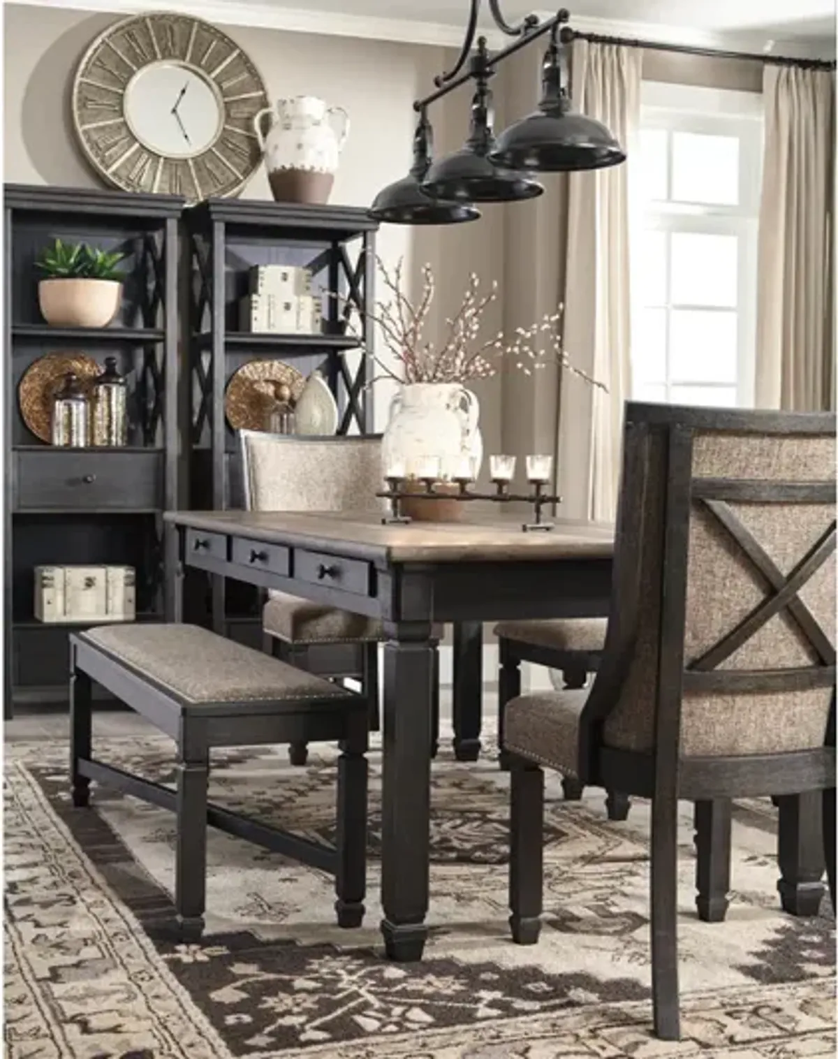 Ashley Tyler Creek Black/Grayish Brown Dining Room Side Chair