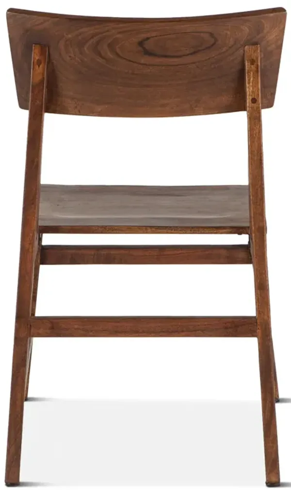 Home Trends Design London Loft Acacia Wood Walnut Dining Chair