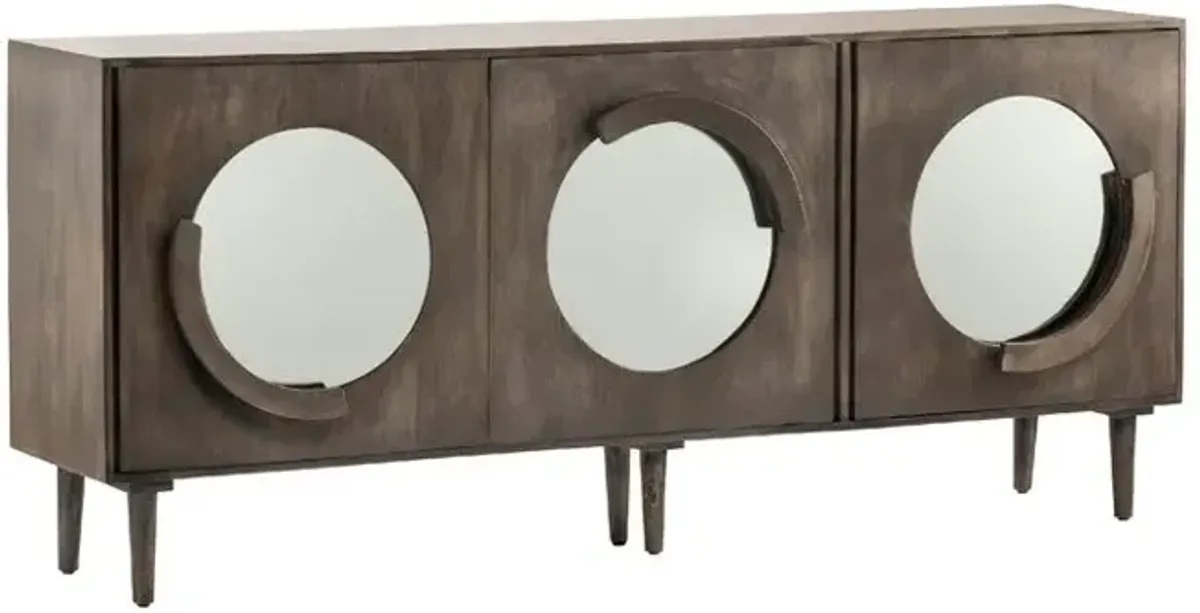 Crestview Hillcrest Taupe Mango Wood Sideboard