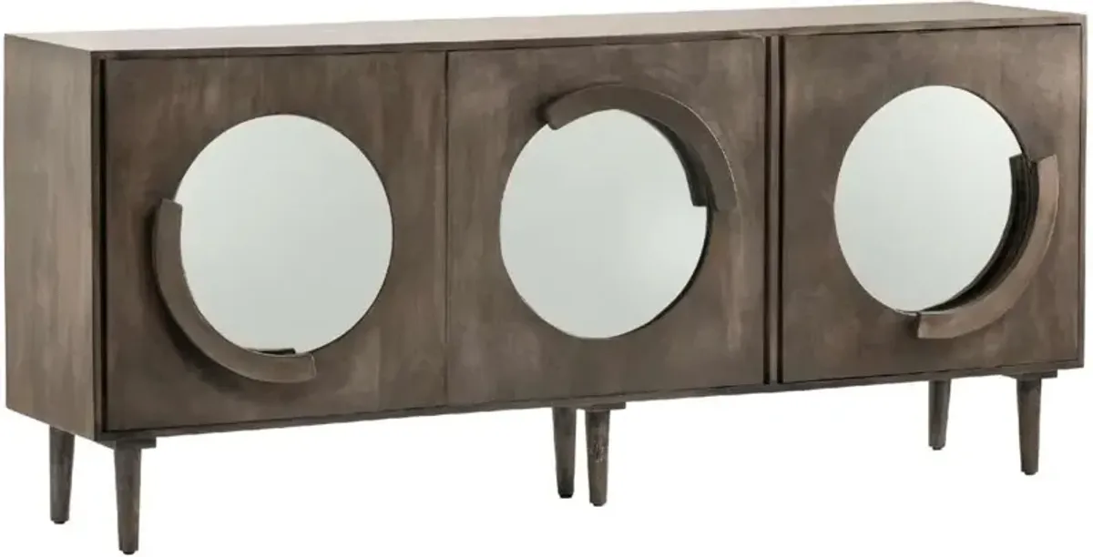 Crestview Hillcrest Taupe Mango Wood Sideboard