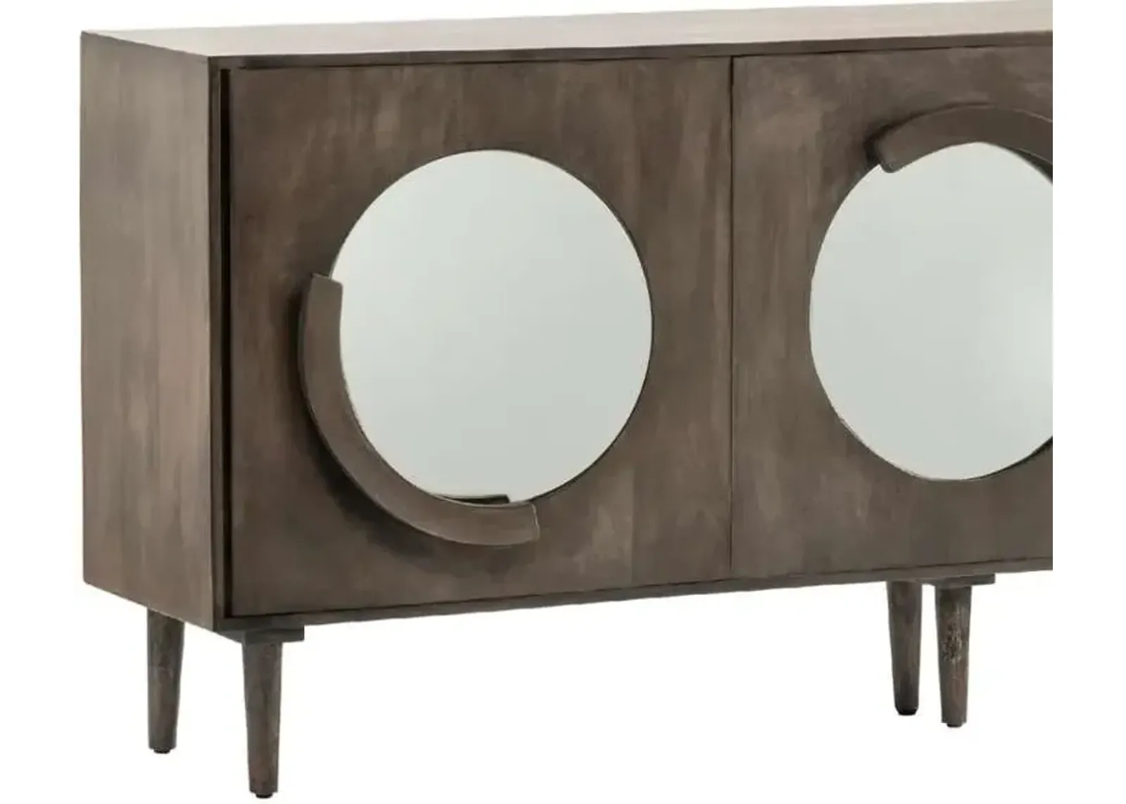 Crestview Hillcrest Taupe Mango Wood Sideboard