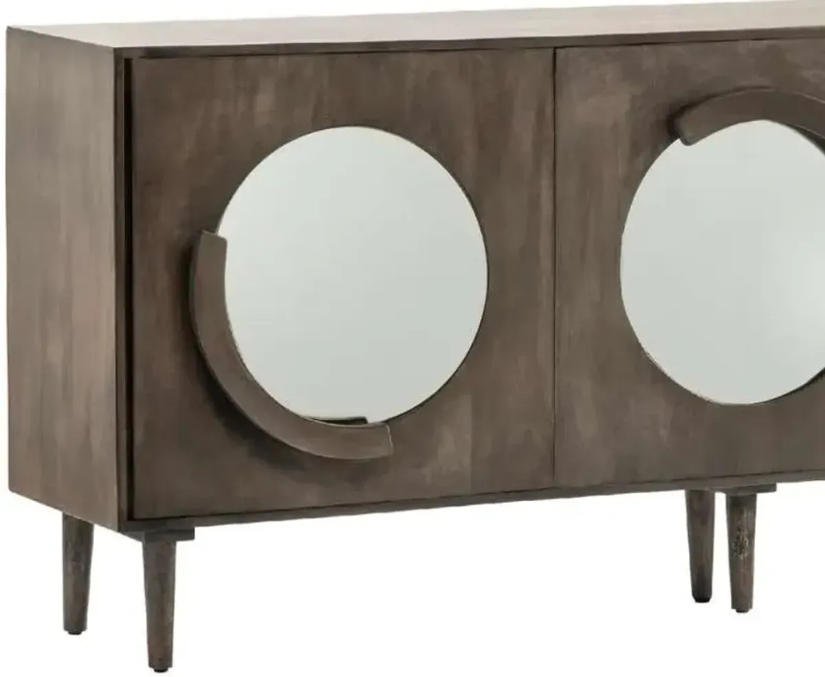 Crestview Hillcrest Taupe Mango Wood Sideboard