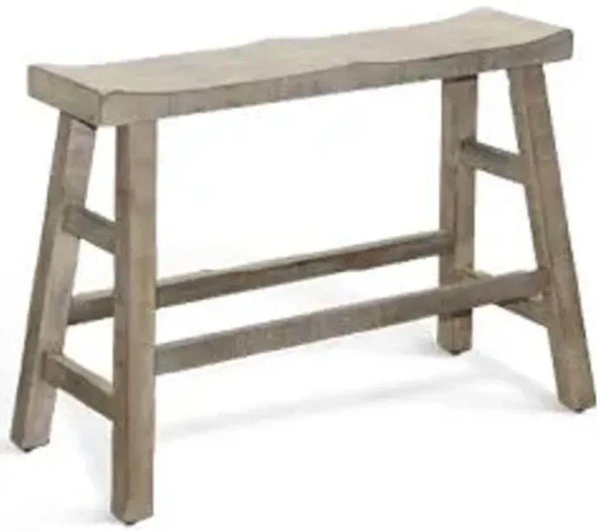 Sunny Designs Marina Beach Pebble 24 Inch Wood Seat Counter-Height Bench