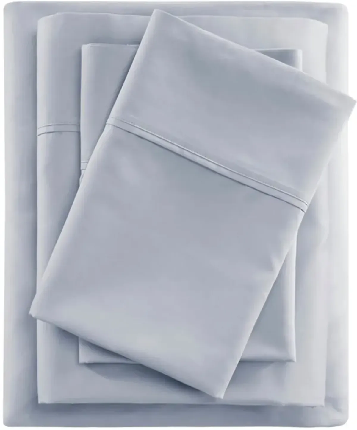 Olliix Beautyrest California King Blue 600 Thread Count Cooling Cotton Blend Sheet Set