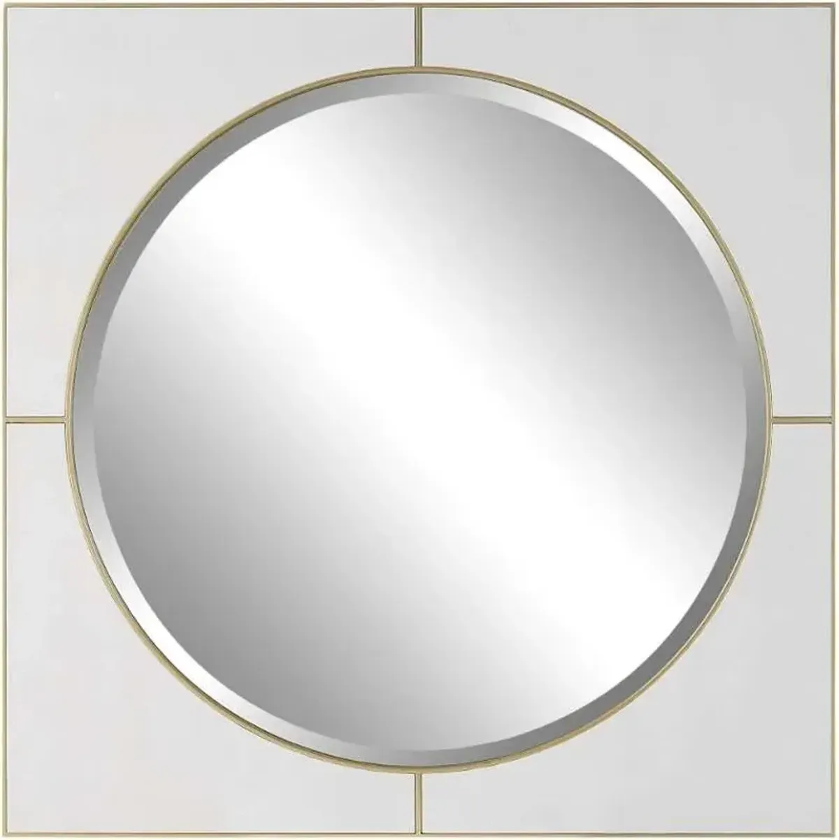 Uttermost Cyprus White Square Mirror