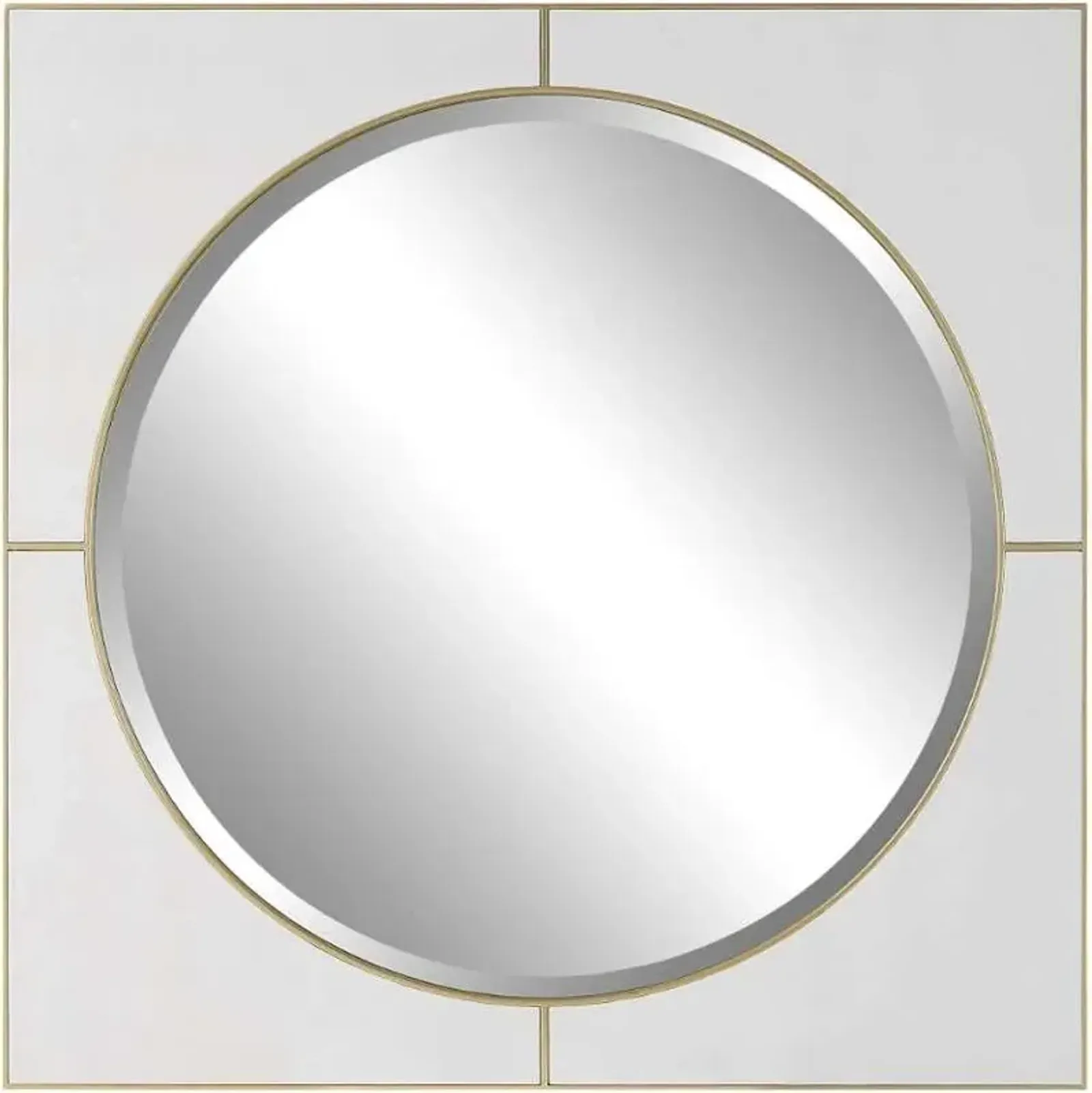 Uttermost Cyprus White Square Mirror