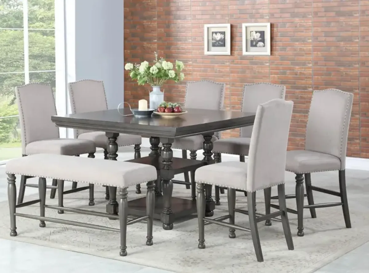 5 PIECE CASWELL COUNTER TABLE + 4 COUNTER CHAIRS