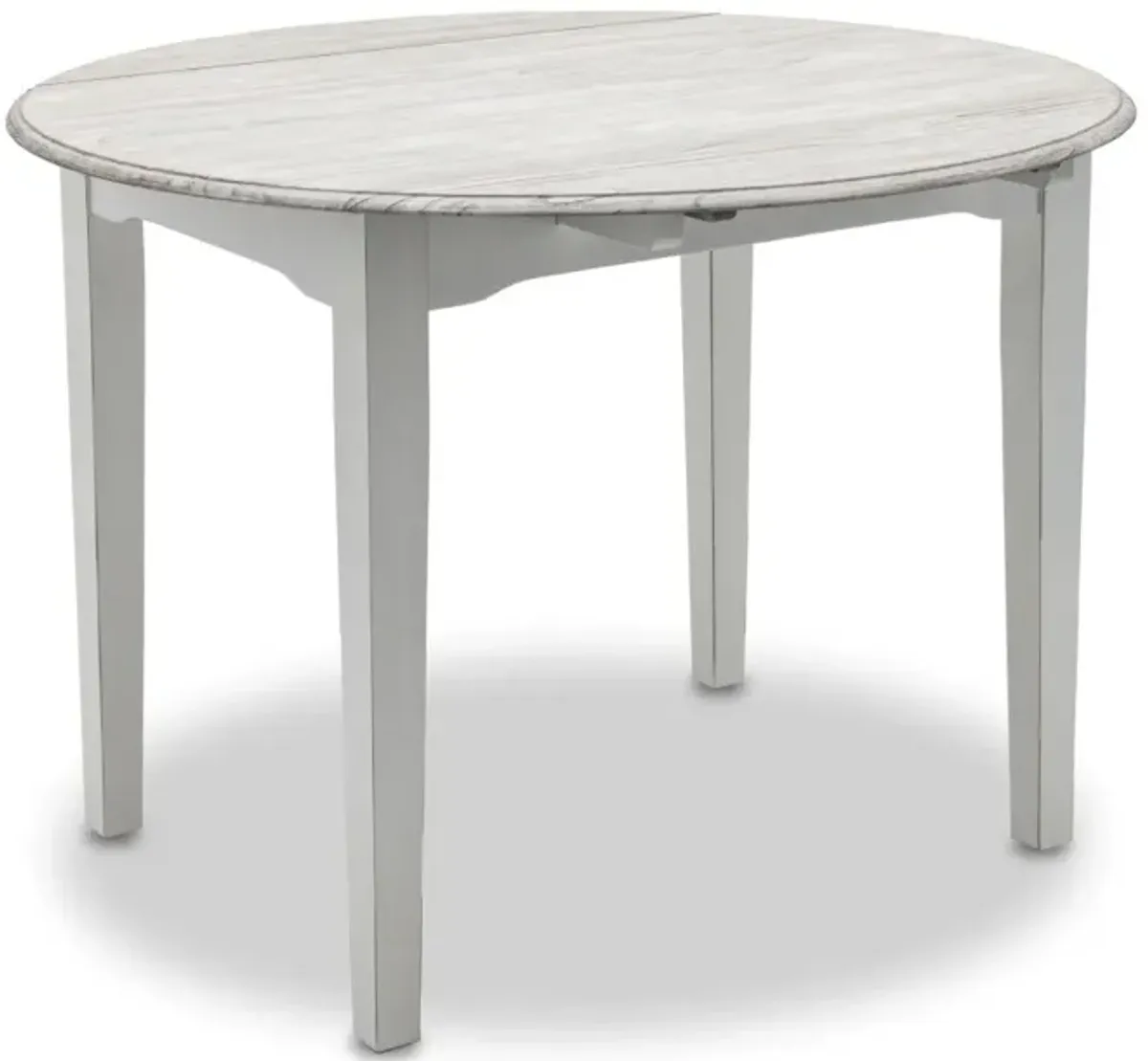 Seawinds Islamorada Distressed Taupe Round Drop Leaf Dining Table