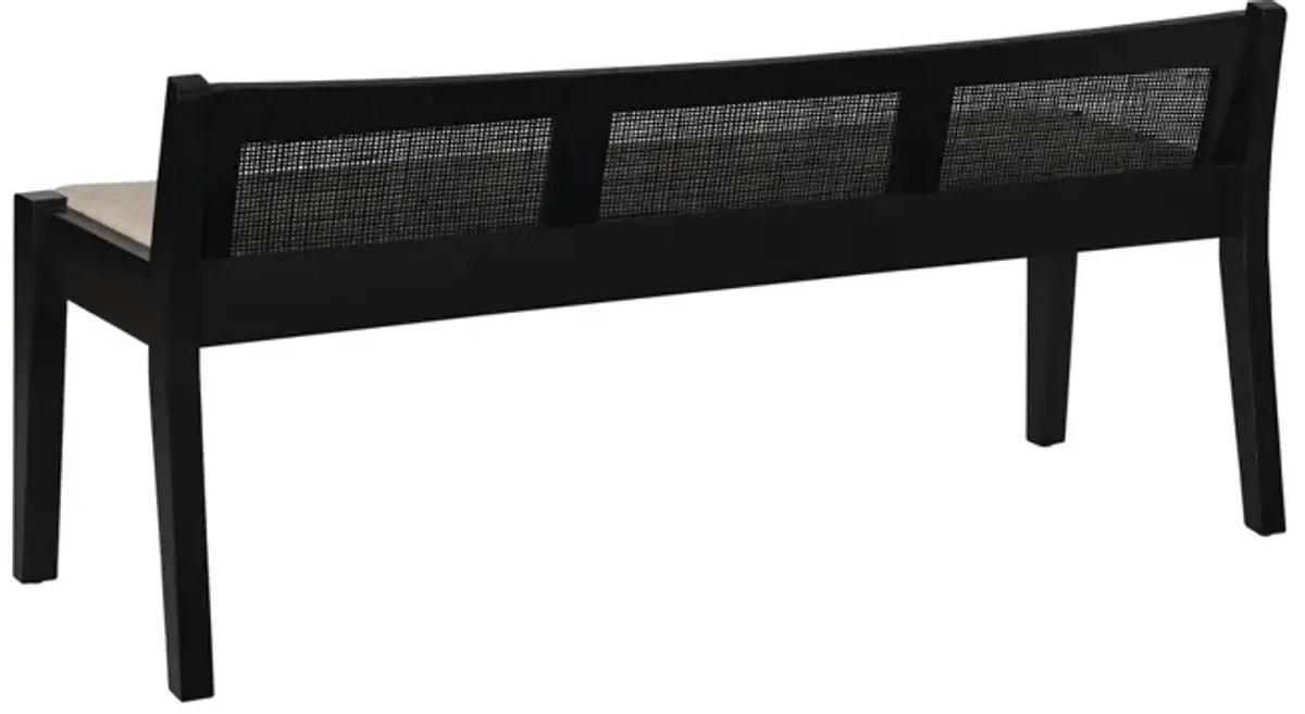 Powell Bauer Cane Bench Black