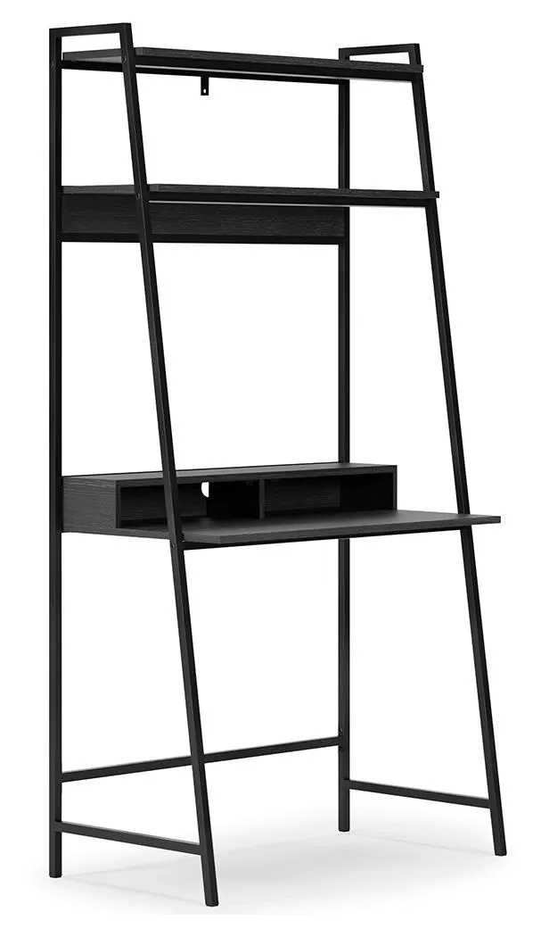 YARLOW 36" HOME OFFICE DESK WITH SHELF BLACK SIGNATURE DESIGN
