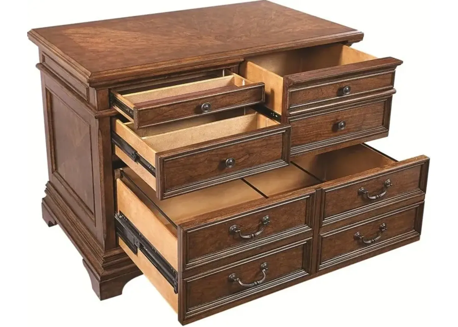 HAWTHORNE BROWN COMBO FILE OFFICE CABINET