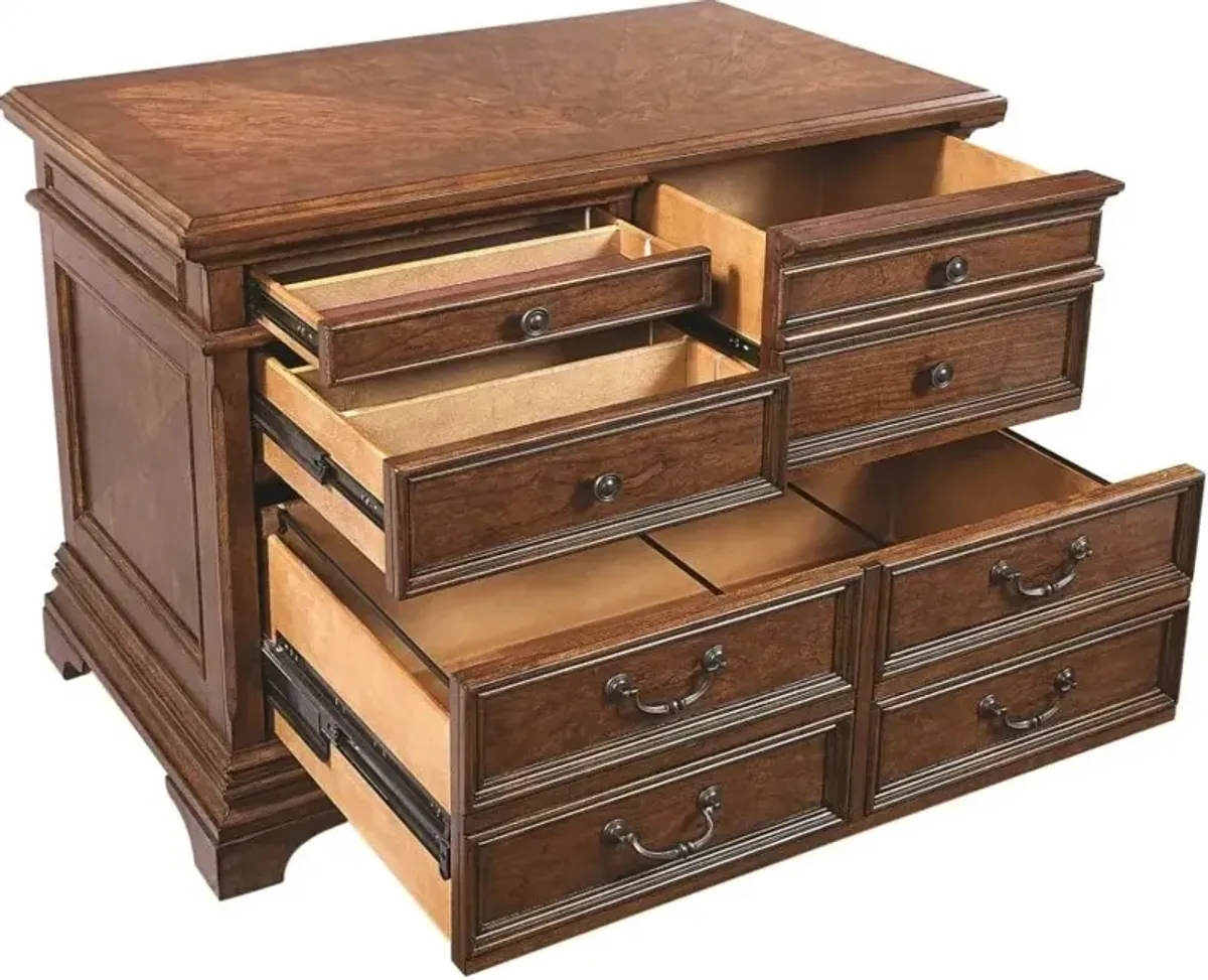 HAWTHORNE BROWN COMBO FILE OFFICE CABINET