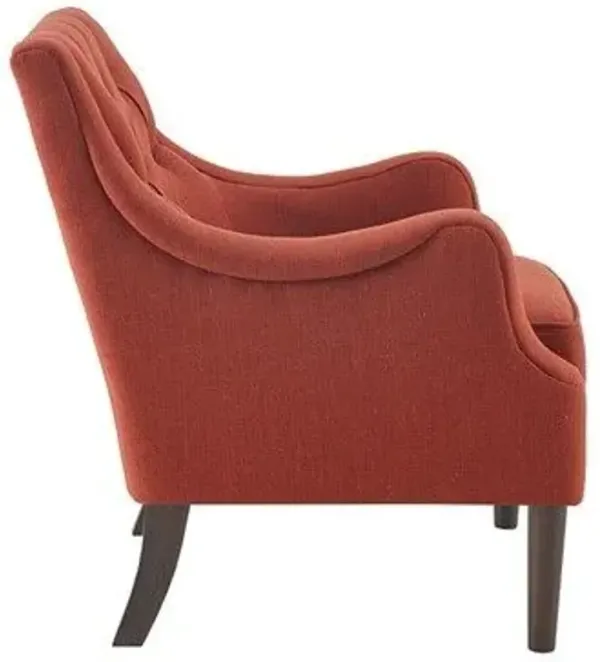 Olliix Madison Park Spice Qwen Button Tufted Accent Chair