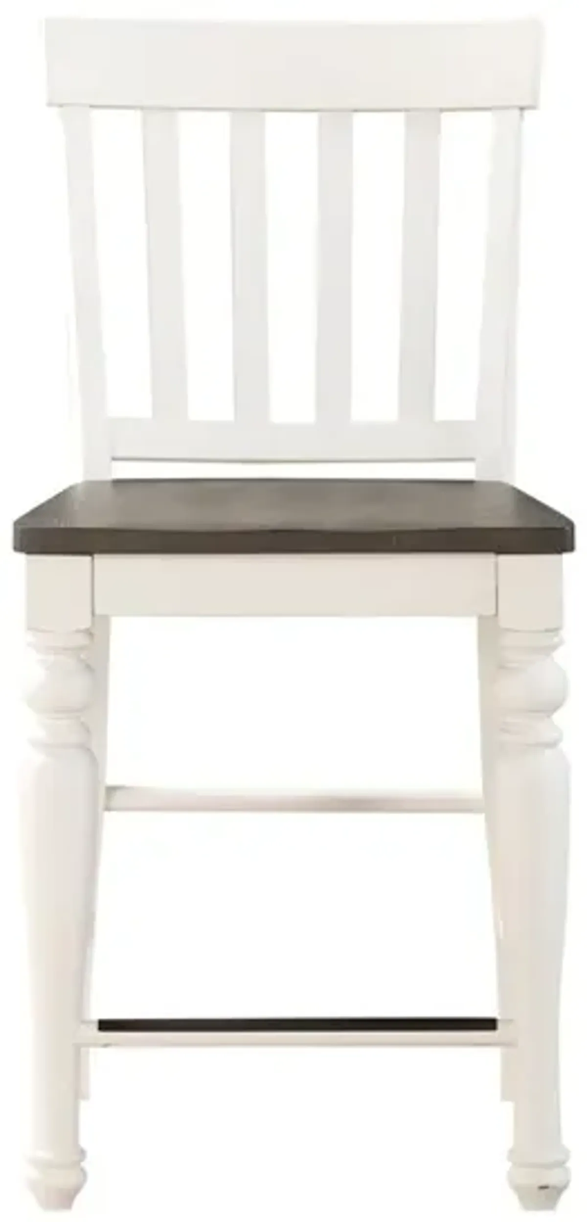 Steve Silver Joanna Two-Tone 24-Inch Counter-Height Stool In Ivory And Mocha