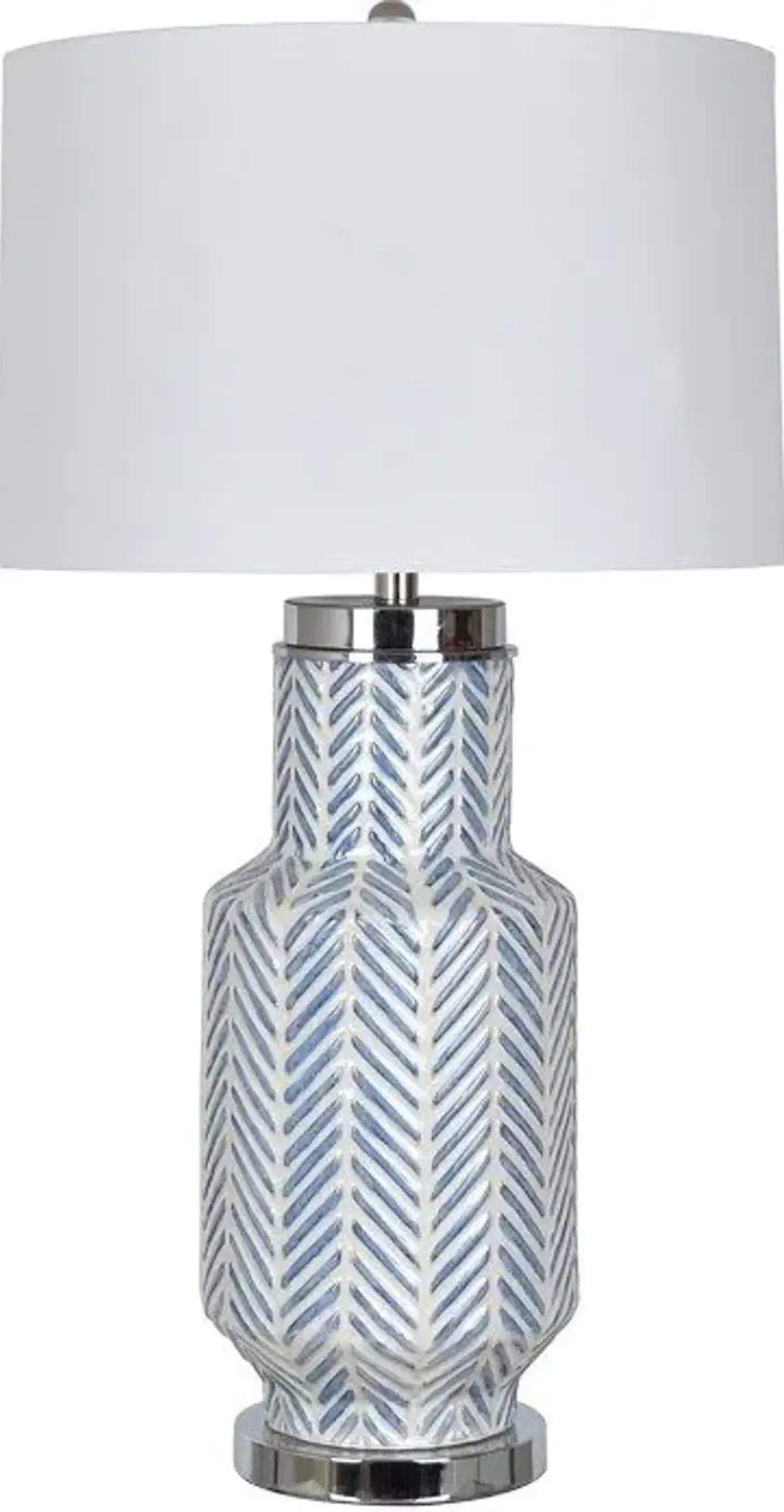 Crestview Fulbright Blue/White Table Lamp