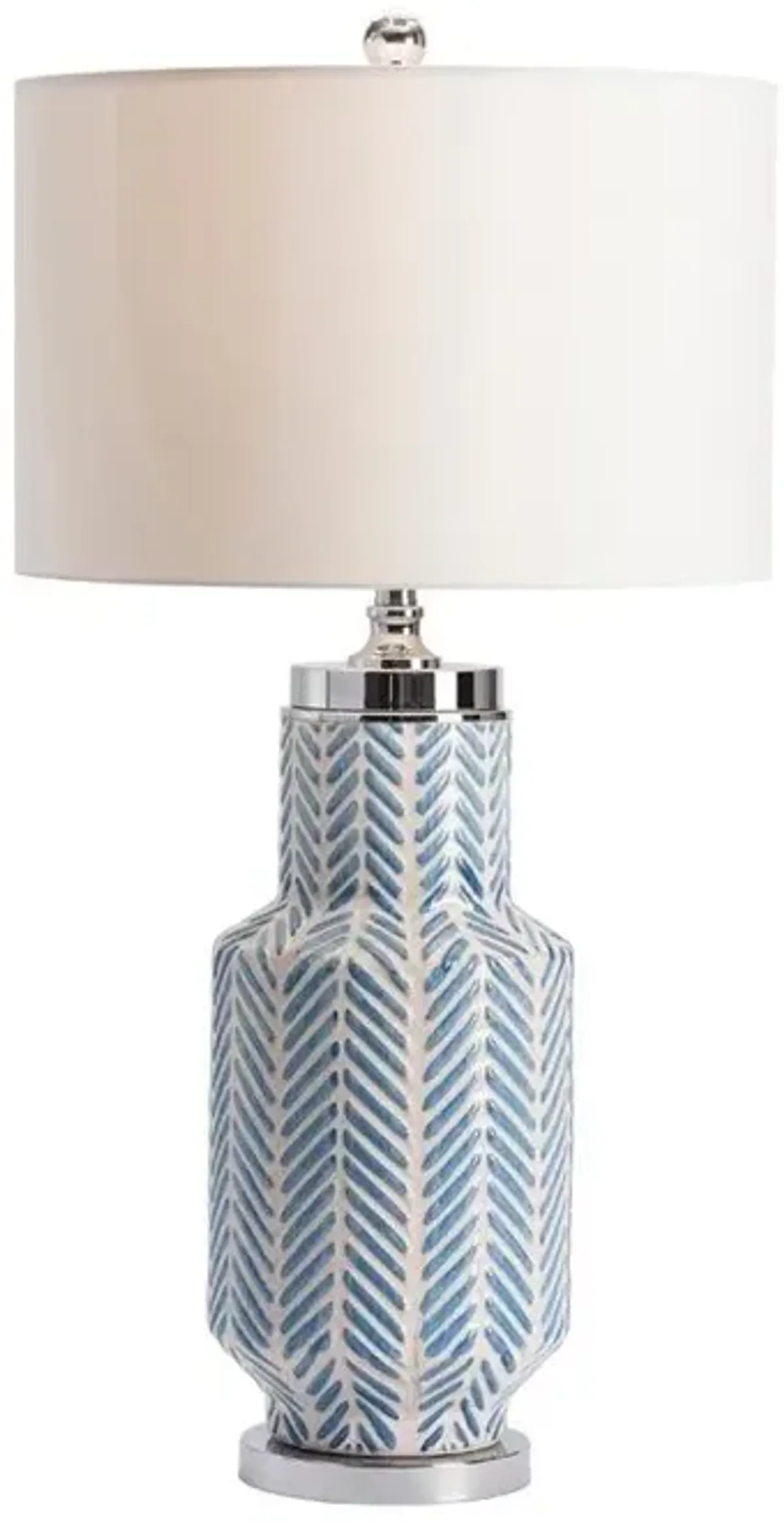 Crestview Fulbright Blue/White Table Lamp