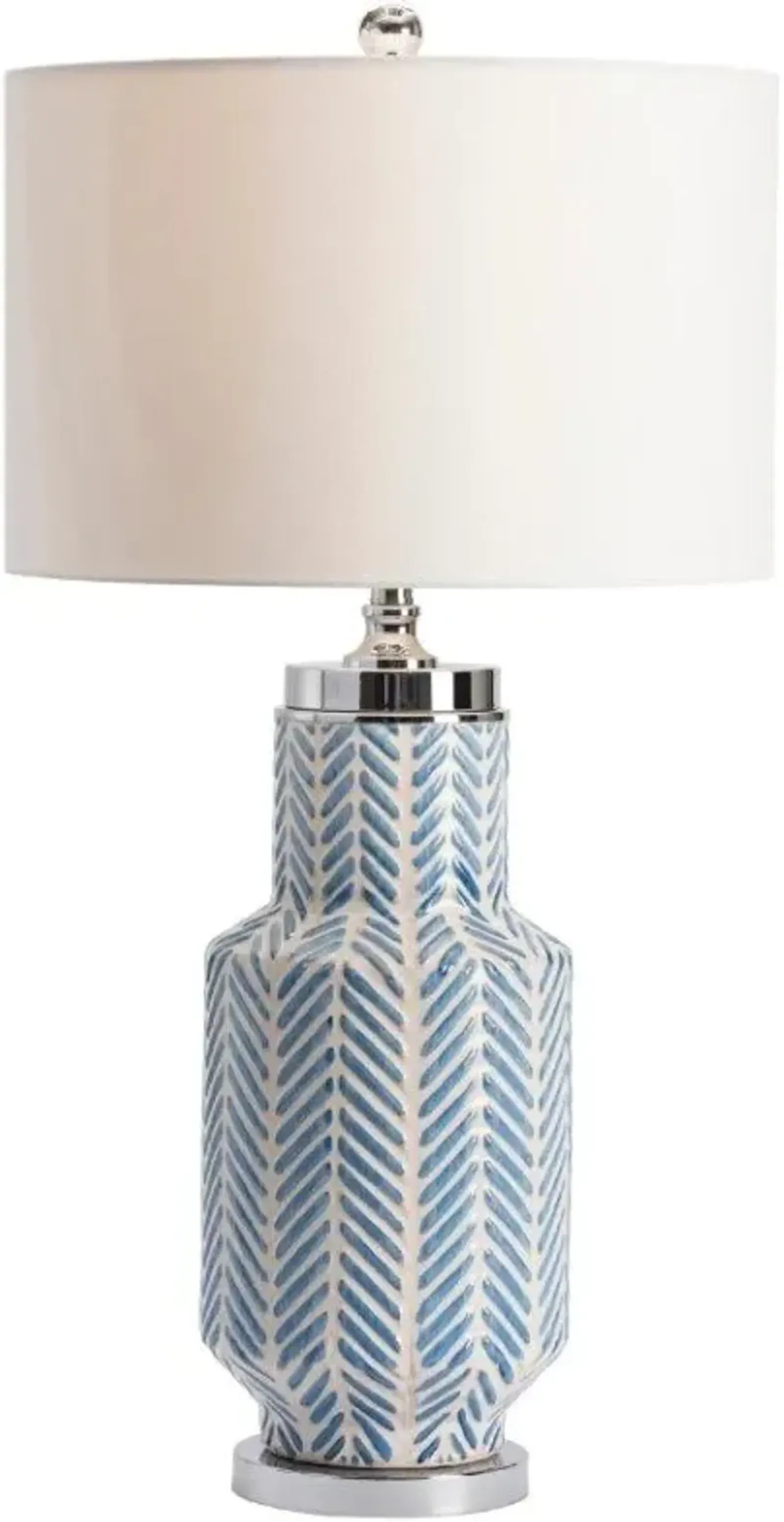 Crestview Fulbright Blue/White Table Lamp